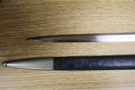 A WWII Luftwaffe officers sword, blade marked SMF Solingen